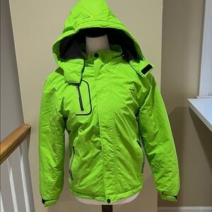 💚 Gemyse Winter Fleece Lined Jacket With Removable Hood Size Unisex 10/12